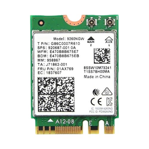 Image of Legacy M.2 WiFi 5 Card for Intel 9260NGW with Bluetooth 5.1 Up to 1.73Gbps | For Key A or Key E wireless slots | 802.11ac Wi-Fi 5 Card with MU-MIMO | Compatible with Intel AMD Windows Linux | No vPro