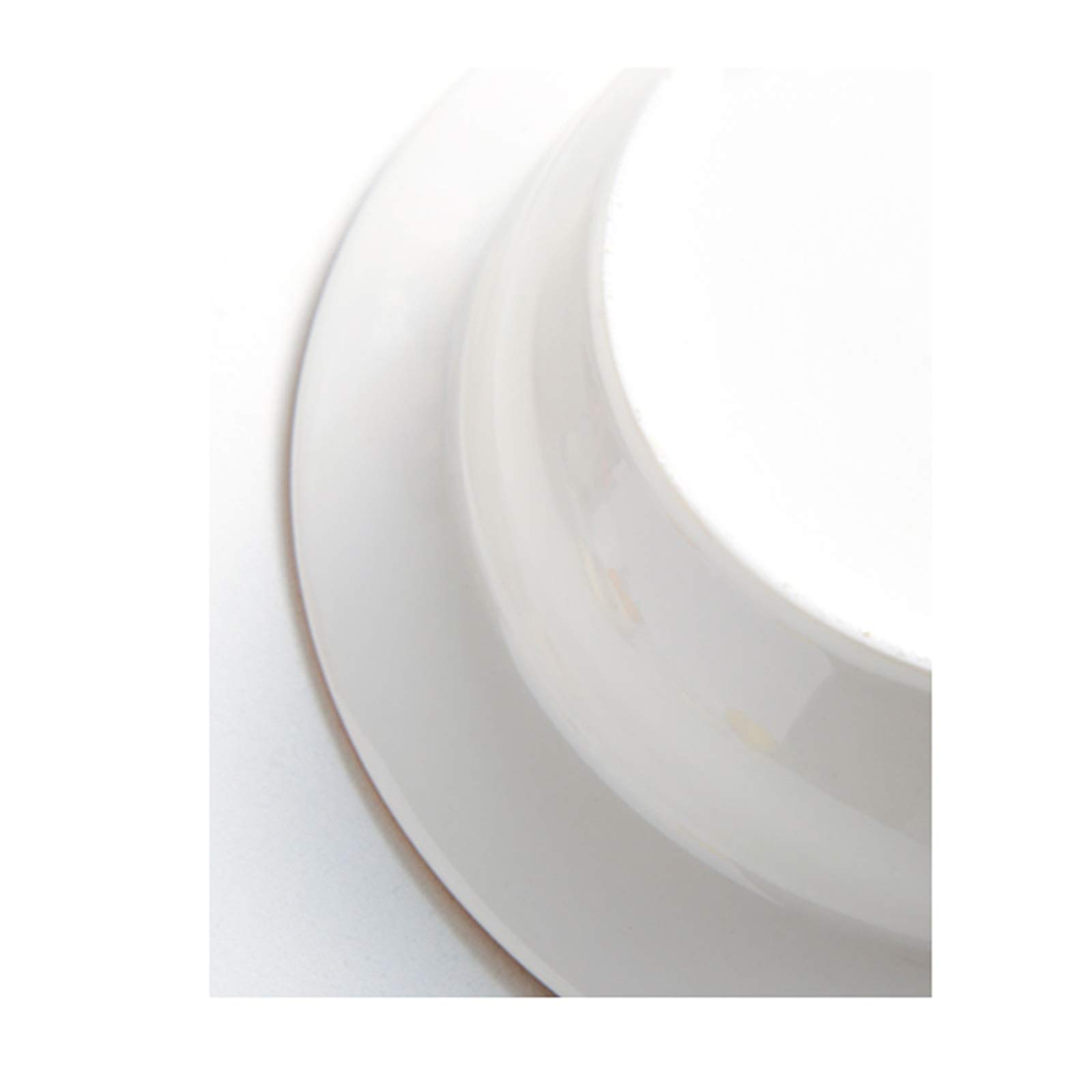 SUNESA Serviceteller Weiße Dinner-Platten mit blauen Motiven, keramischen Glasur-Teigwaren, Salatplatte, Hutform-Suppenteller, Mikrowelle und Ofensicher. Platten (Color : B, Size : 2pack)