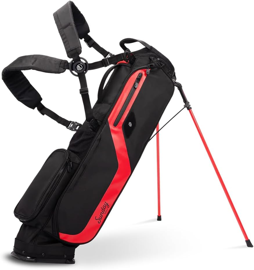 Sunday Golf El Camino Bag - Lightweight Sunday Golf Bag with Strap and Stand – Easy to Carry – Golf Stand Bag for The Driving Range, Par 3 and Standard Courses, 3.9 pounds