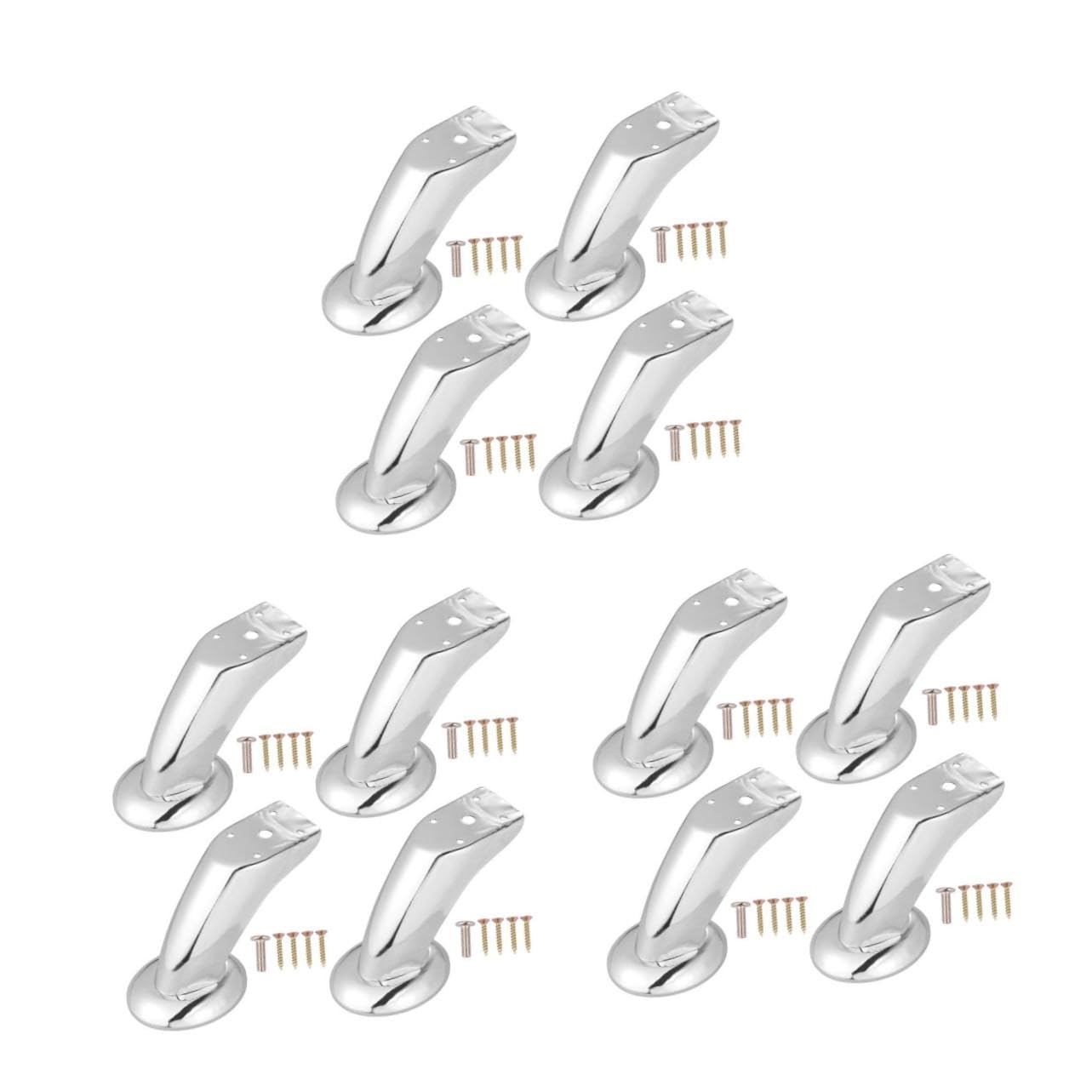 Soporte de muebles UKCOCO herramientas de mesa y patas metalicas plata 4 uds