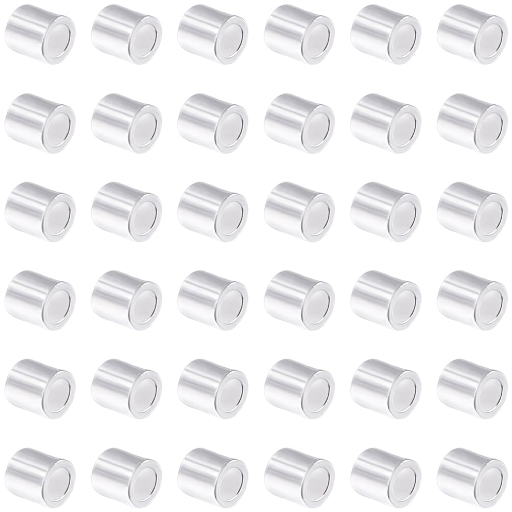 Beebeecraft 100Pcs 925 Sterling Silver Crimp Beads 1x1.5mm Crimp Tube Bead Stopper Crimping Bead Spacers for Jewelry Making Supplies Findings