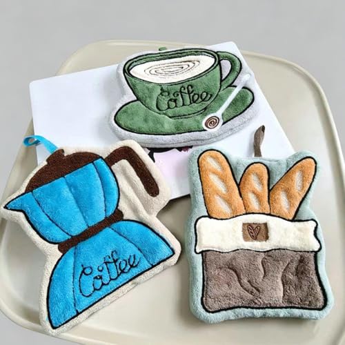 Toalla de mano para café y baño: 4 paños absorbentes lavamanos para hogar y hostelería 4