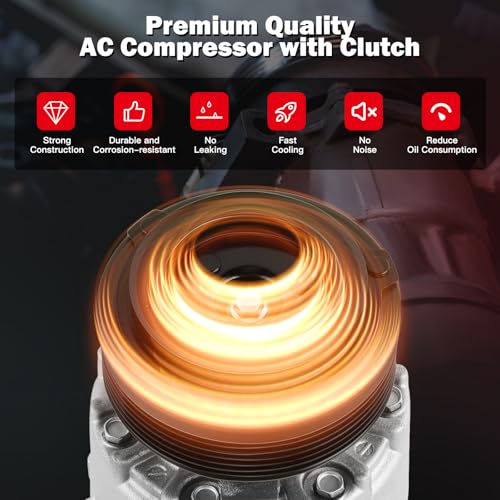 Image of cciyu Air Conditioning Compressor for BMW X5 3.0L 2007-2010
