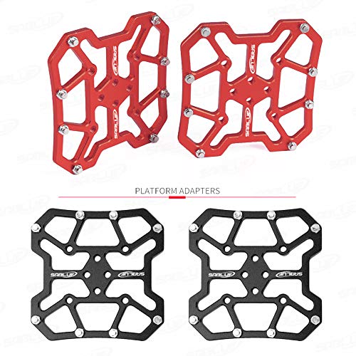 Sablue Universal Clipless To Platform Adapters Cleats Pedal For Spd Shimano Speedplay Bike Cycle (L-Black) #TOP6