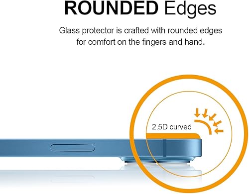 Miniatura 3 de Supershieldz (2 unidades) Diseñado para iPhone 13 Mini (5.4 pulgadas) + lente de cámara [vidrio templado], protector de pantalla, antiarañazos, sin