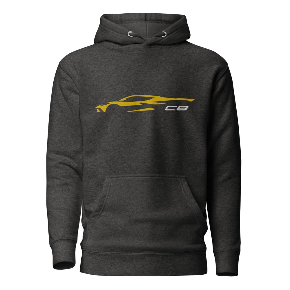 2024 C8 Sports Car bluza z kapturem dla Accelerate Yellow Vette Drivers niestandardowa haftowana bluza z kapturem