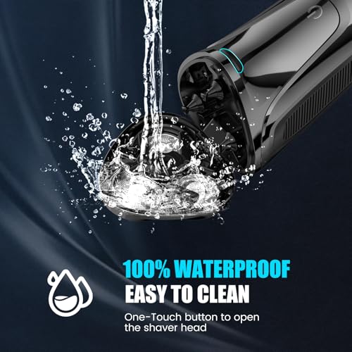 Brightup Electric Razor for Men, Wet & Dry Electric Shavers for Men with Pop-Up Trimmer and Travel Case, USB-C Rechargeable Waterproof Cordless Shaving Razor Mens Gift