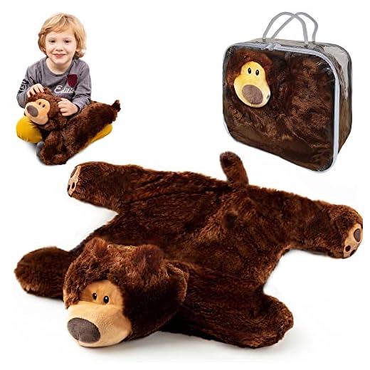 Weighted Lap Pad for Kids | Calming & Comforting | Weighted Lap Animal | Weighted Teddy Bear | Sensory Weighted Animals | Weighted Lap Blanket for Sensory Disorder | Carrying Bag Included | 5 Lbs