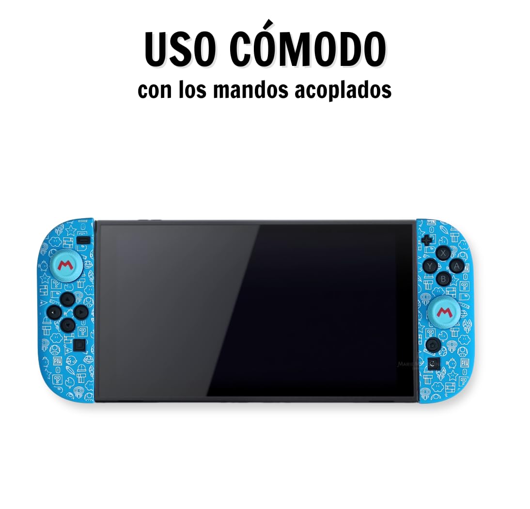 MME Funda de Silicona para Joy-con Switch 2, Antideslizante y Suave al Tacto, Protección para Mandos contra Desgaste y arañazos, Accesorios Switch 2 (Mario Azul) — view 8