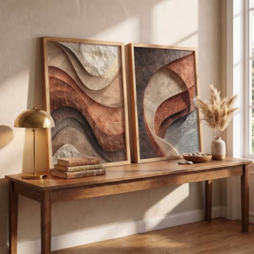 Image of kotart Painting Modern Wall Art Paintings With Frame Home Decoration For Living Room Bed Room Hotel Wall Decor Digital Reprint Set of 2 | Design 935 (20x30 Inch)