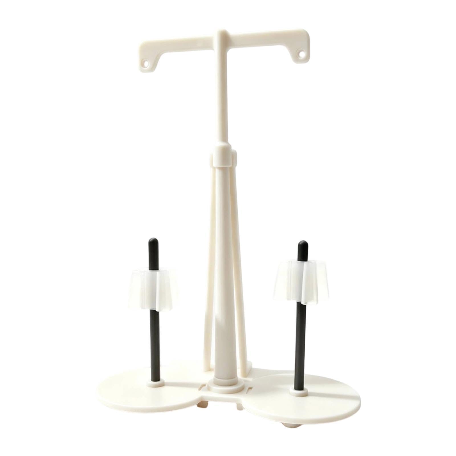 Soporte Doble para Carretes de Hilo, Equipo de Almacenamiento, Soporte Versátil para, Soporte para Carretes para Entusiastas del Bordado Y El, Blanco, Individual