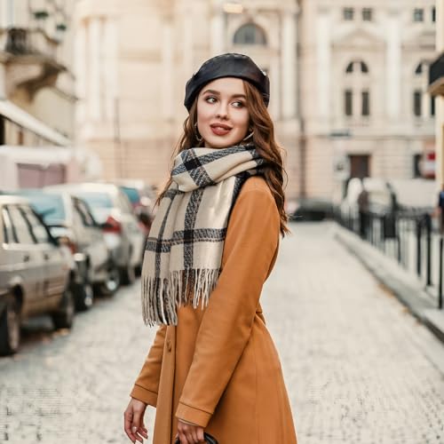 Winter Women Scarfs, Fashion Cashmere Feel Plaid Scarf, Long Scarf, Chunky Winter/Fall Pashmina Shawls and Wraps2