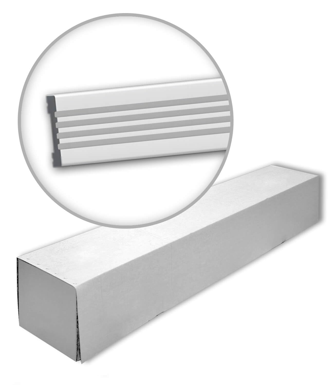 PRO[f]home® - 30 x Panel mouldings 651702-box 60 Meter Profhome Extruded polystyrene (XPS) 200 cm White pre-Primed Lightweight dimensionally Stable Shockproof