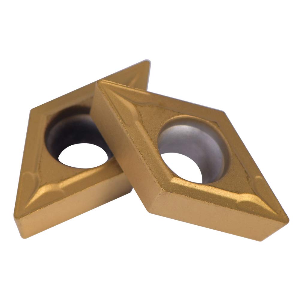 Inserti per Tornio in Metallo Duro CNC 10 Pezzi DCMT Inserti per Tornitura Utensili per Tornitura con Scatola