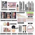 All In One Makeup Kit, Travel Makeup Kit, Makeup Gift Set, Makeup Kit for Women Full Kit, Makeup Bundle Includes Foundation Eyeshadow Palette Lipstick Eyeliner Mascara Contour Stick Cosmetic Brush Set - Image 2