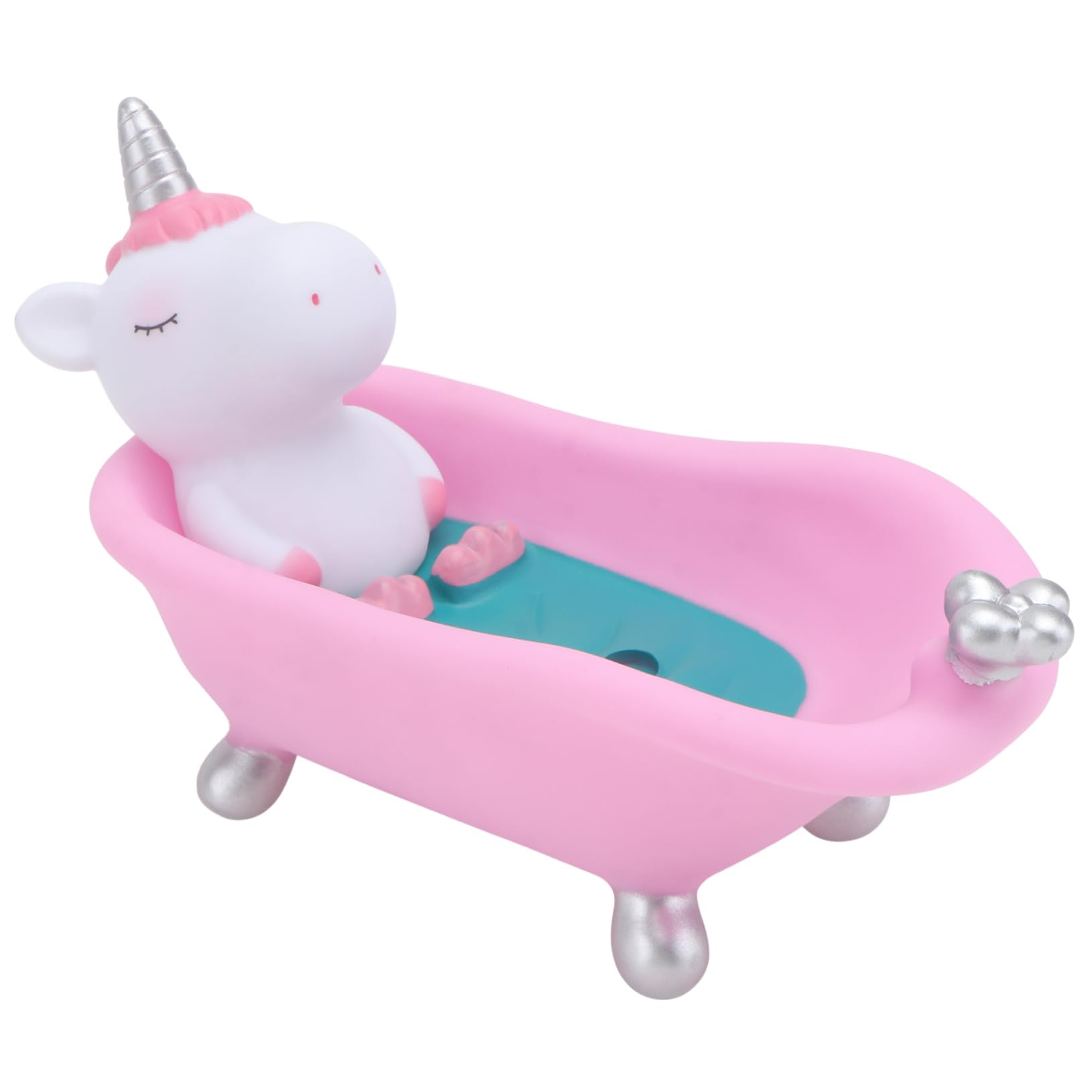 OUNONA 1Pc Cartoon Animal Soap Holder Unicorn Soap Box with Drain Design for Bathroom Kitchen Cute Soap Storage for Summer Decor