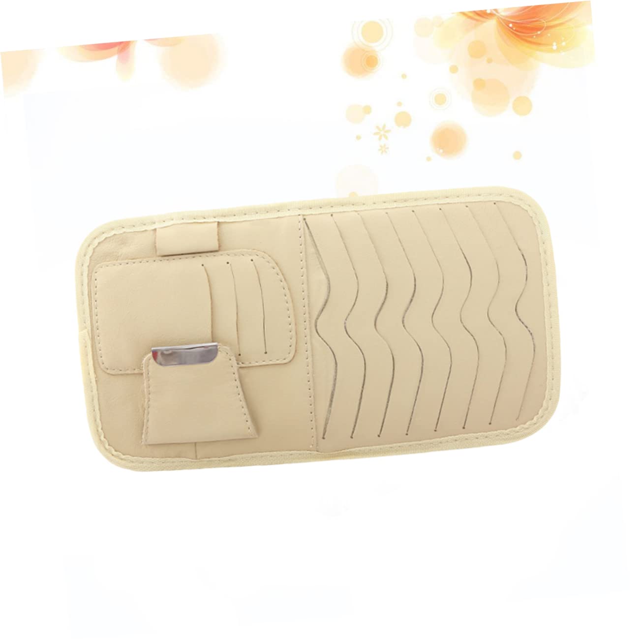 ibasenice 3St Aufbewahrung der Sonnenblende im Auto LKW- -Organizer Kunst runder Filz Sonnenblende für auto Halter Rechnung falten Wagen Autoclip Brillenclip Clip für Sonnenblende