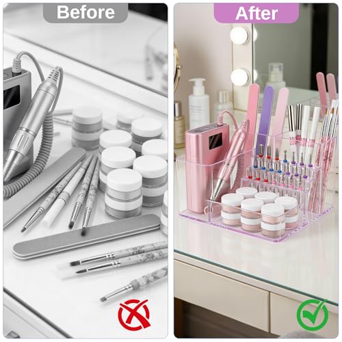 Organizador Acrílico para Brocas de Uñas 21 Agujeros miniatura 3