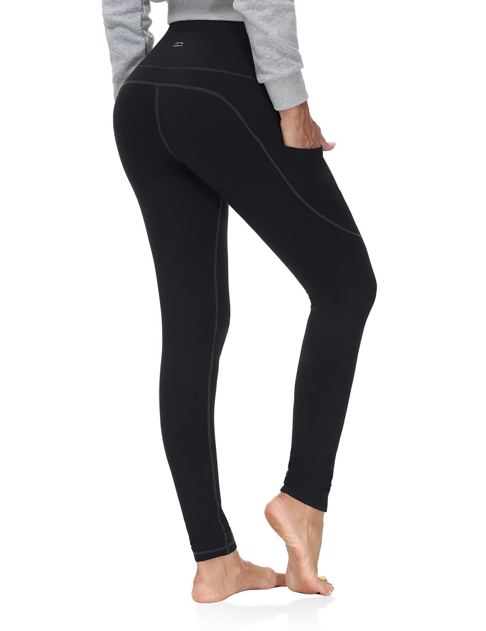ALONG FIT Damskie legginsy z kieszeniami legginsy sportowe legginsy kompresyjne rajstopy talia