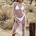Women's Sheer Mesh Maternity Pearl Rhinestone Cover Up Pregnancy Dress for Photoshoot Summer Sexy Coverups for Swimwear Bikini White Small