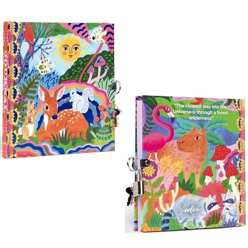 Journal intime eeBoo à couverture rigide estampillée animaux et dorures - 7