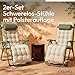 CASABEL Zero Gravity Liegestuhl klappbar, 2er Set, Verstellbarer Relax Sessel mit Auflage für Garten, Balkon oder Camping, robuster Gartenstuhl aus Rostfreiem Stahl mit Textilene-Bezug, Salbeigrün