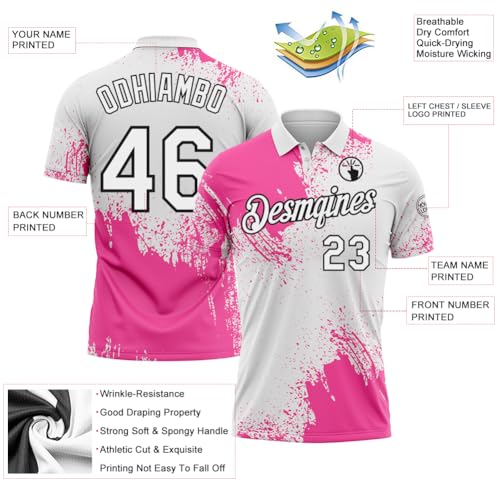 Custom Golf Polo Shirts Funny Bowling Jersey for Men Women Youth, Personalized Tennis Sports Fans Uniforms Pullover Tees3