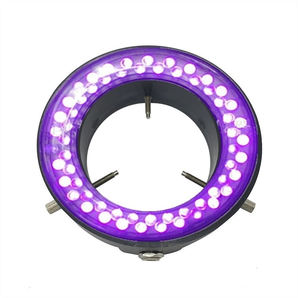 Microscopio For lámpara de iluminación de microscopio estéreo Lámpara de Anillo LED de 60 mm Iluminación de Color de luz Blanca/púrpura(Purple)