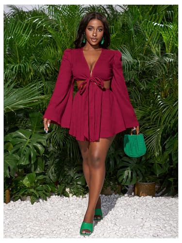 Image of BEAUDRM Women's Summer Tropical Dress Sexy Vacation Outfits Beach Sundress | Tropical Dresses for Women, Summer Dress, Two Piece Sets, Summer Outfits