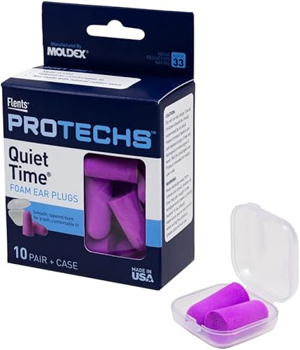 Flents Tapones de espuma para los oĂdos 10 pares con funda para dormir ronquidos ruido fuerte viajes conciertos construcciĂłn y estudio NRR 33 morado Flents Tapones de espuma para los oĂdos 10 pares con funda para dormir ronquidos ruido fuerte viajes conciertos construcciĂłn y estudio NRR 33 morado
