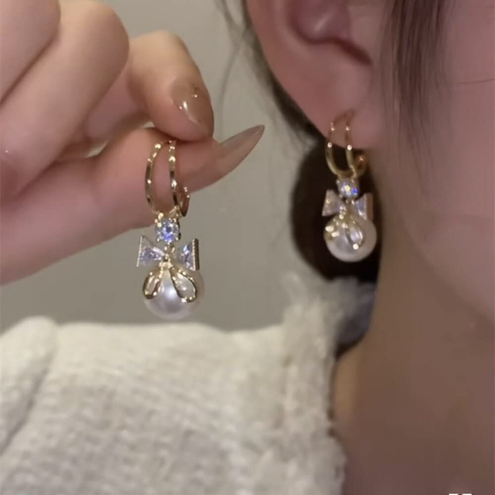 ZH1YFD Geometrische Strass Perle Ohrringe Weibliche Ohrringe Hochzeit Schmuck Geburtstag s