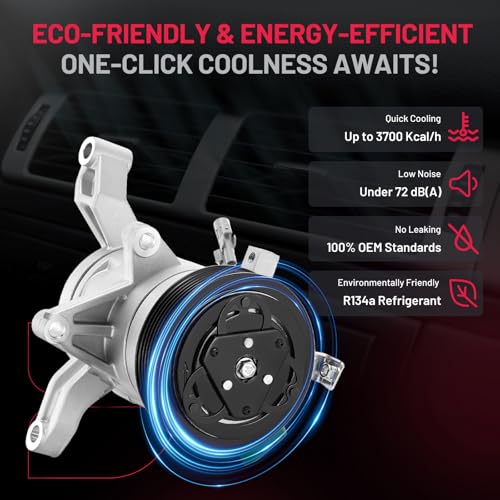 BDFHYK Air Conditioning A/C Compressor with Clutch Compatible with Subaru Forester 2014-2018 2.0L 2.5L, Impreza 2012-2016, Crosstrek 2016-2017, XV Crosstrek 2013-2015 2.0L, Replacement 58492