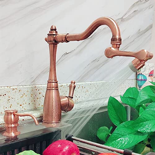 Rolya 1080° Rotating Faucet Extender Aerator Antique Copper Swivel Splash Filter Tap Aerator With 2 Water Outlet Modes #TOP4