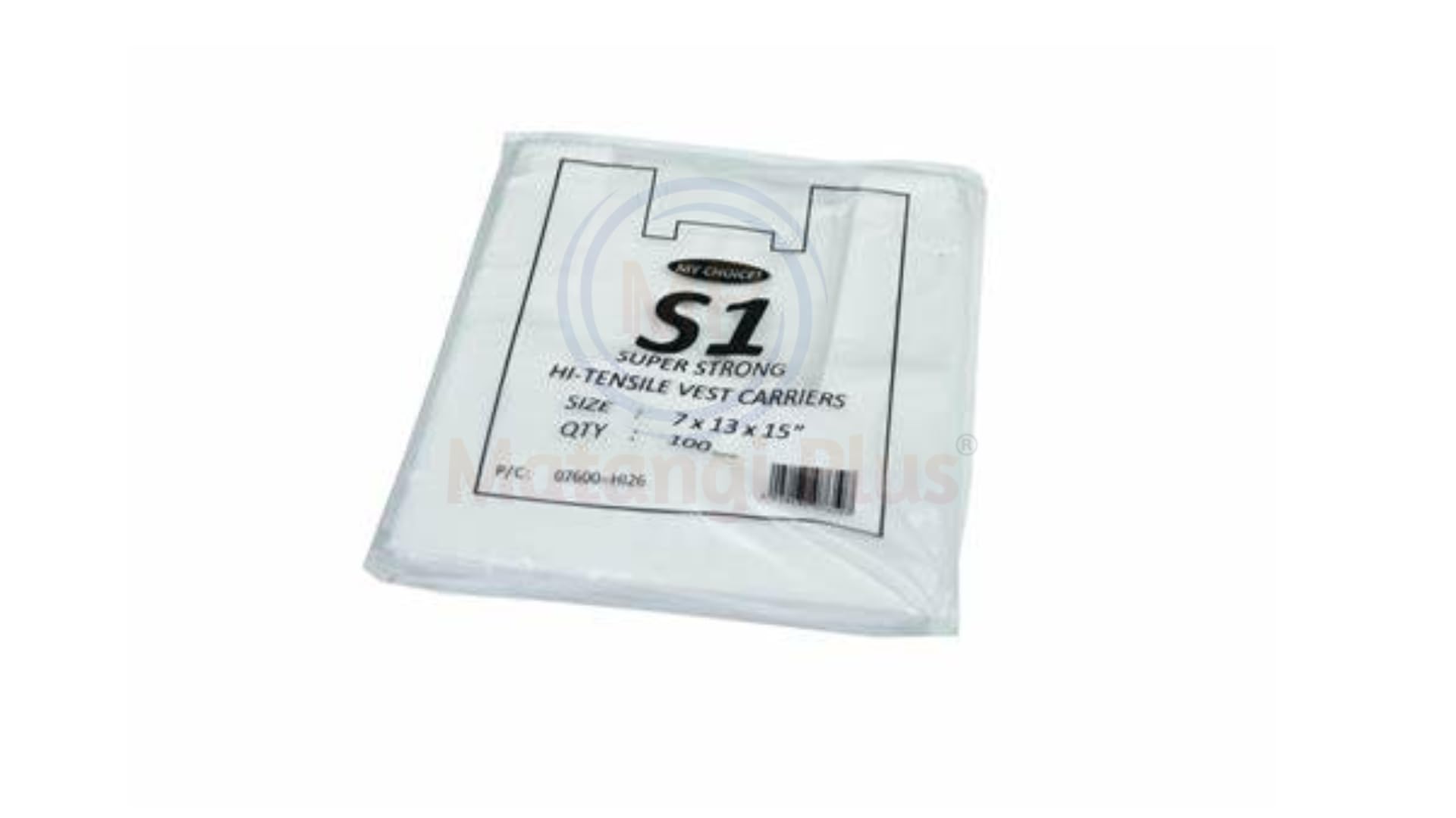 Matangi Plus 300 x S1 WHITE PLASTIC POLYTHENE VEST STYLE CARRIER BAGS WITH HANDLE Ideal For Boutique Clothes Party Gift Bag…