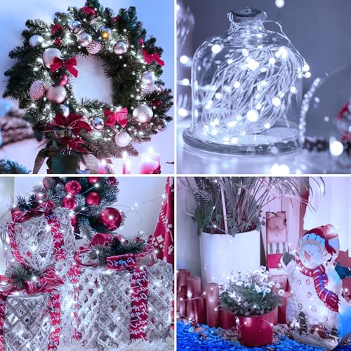 Image of 10 Pack Fairy Lights Battery Operated - 7ft 20 Led Twinkle Lights 3 Modes, Bulk Mini String Lights Waterproof for Mason Jars Vases DIY Party Wedding Decoration Christmas -Cool White