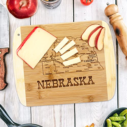 Image of Totally Bamboo A Slice of Life Nebraska Engraved Map Cutting Board