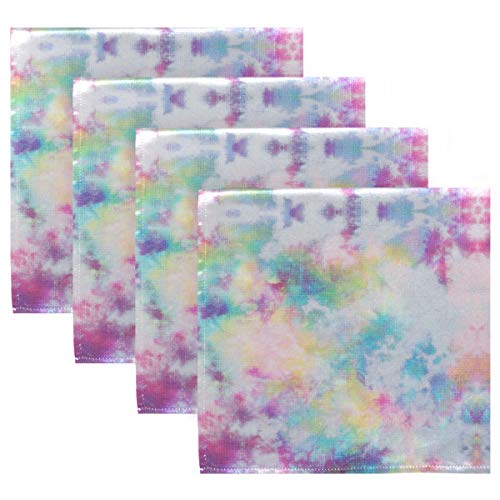 Servilletas de tela ALAZA con patrón Tie Dye rosa, pack 6 miniatura 4