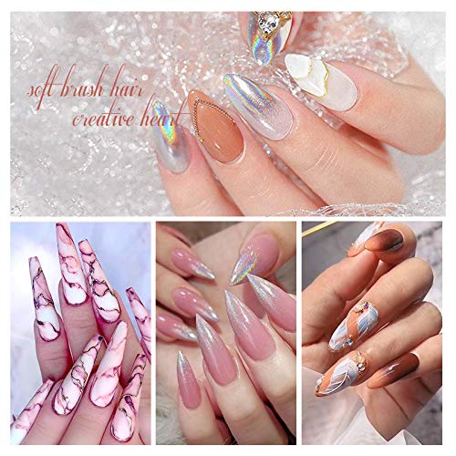 WLOT Nail Art Pinsel Set, 10PC Nageldesign Pinsel Acryl Pinsel für Nägel Kunst Pinsel für UV-Gel Salon Heimgebrauch… – Bild 4