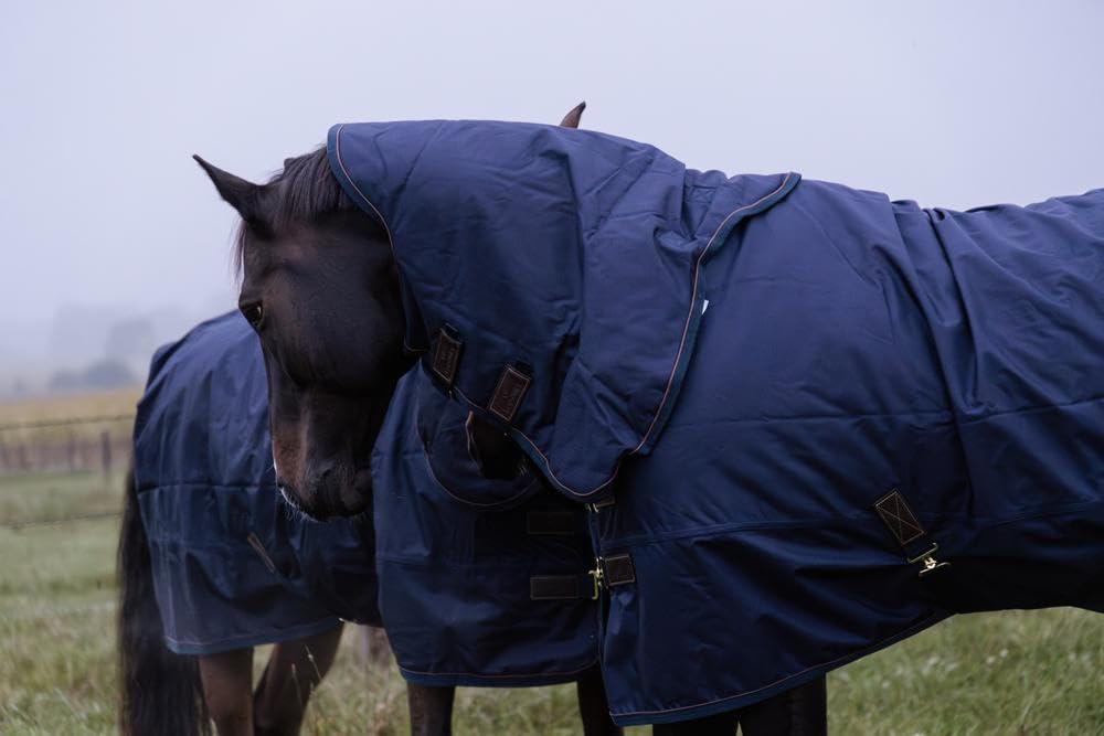 Turnout Rug - Manta impermeable para caballo (0 g, tamaño: 125), color azul marino