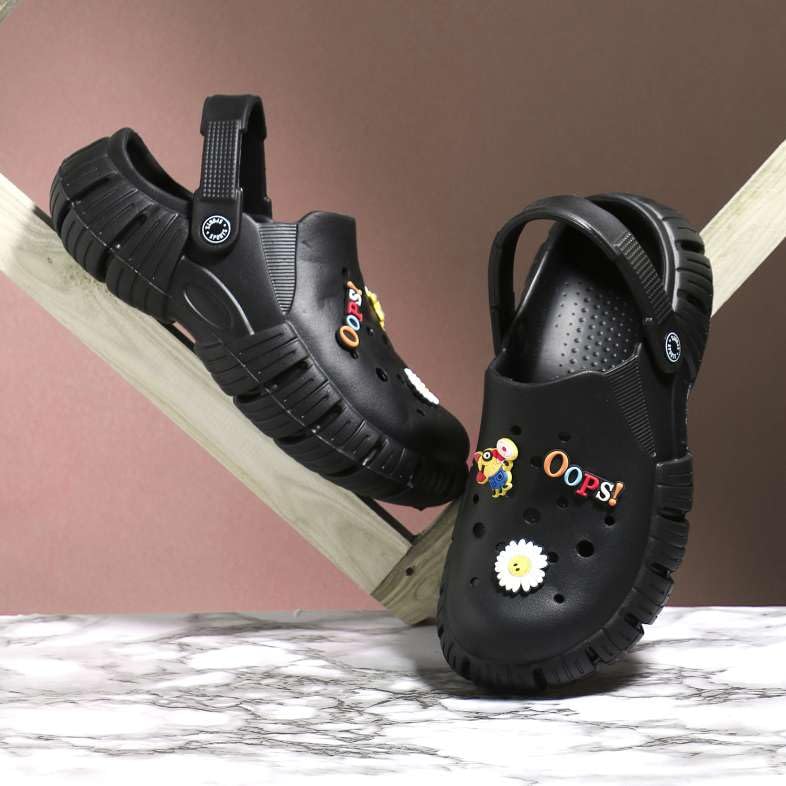 Image of Unisex Kids Clogs Soft Anti Skid Mules Sandals with Adjustable Back Strap Indoor & Outdoor Slipper for Boys & Girls Everyday Use Waterproof Jibbex Slides