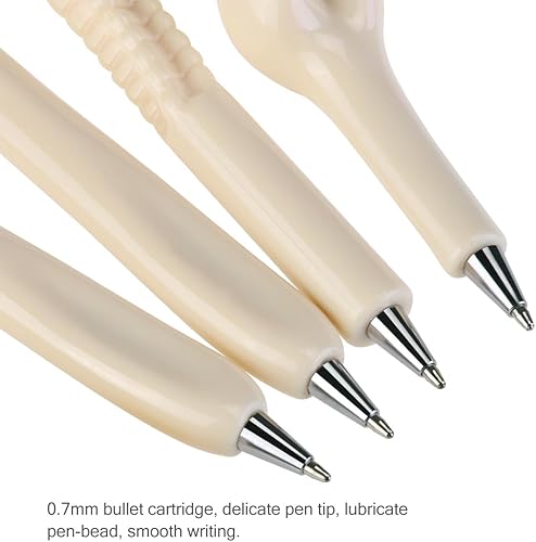 Miniatura 3 de Tinksky plumas con diseño de huesos, de tinta negra, para artistas, para la escuela, oficina o como regalo de cumpleaños, paquete de 10 unidades.