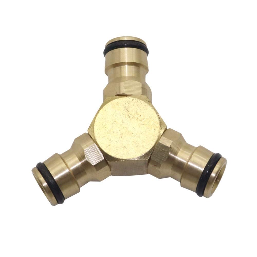 CLORURO DE POLIVINILO Grado de muebles de ajuste d Invernadero Jardín Y Conector de agua de riego por goteo de cobre de 16 mm Conjunto Primavera Conectores de tubos de jardín Accesorios 10 piezas