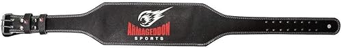 Miniatura 7 de ARMAGEDDON SPORTS Cinturón de cuero para levantamiento de pesas, cinturón acolchado de gimnasio de 6 pulgadas de ancho para hombres y mujeres,