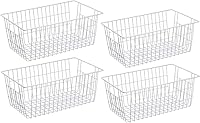 Vista 19 de Slideep Cestas de alambre para congelador, cesta de almacenamiento con asas, almacenamiento de alimentos para armarios de cocina, despensa, armario