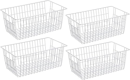 Miniatura 17 de Slideep Organizador de alambre grande de granja, cesta de almacenamiento de alimentos para armarios de cocina, oficina, baño, despensa, organización