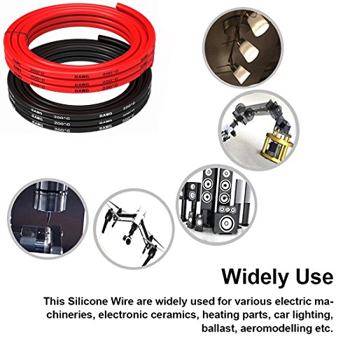 8Awg Power Cable, Battery Cable [5 Ft Black And 5 Ft Red] 8 Gauge-1650 Strands Of Tinned Copper Wire, Solder Through Quickly #TOP4