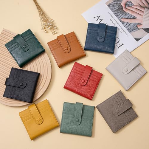 Mudono Small Wallet for Women Genuine Leather Credit Card Holder Slim RFID Blocking Wallet with ID Window and Zipper Pocket2