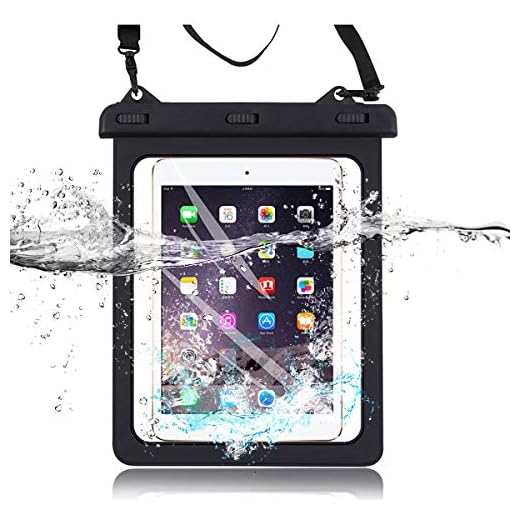 Topwin Universal iPad Waterproof Case, Dry Bag Pouch IPX8 Certified for iPad 7th, iPad 10.2, iPad Pro 10.5, New iPad 9.7 2017/2018, iPad Pro 9.7, iPad Air/Air 2, Tablets up to 11.5 Inch with Lanyard