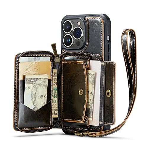 Housse fermeture éclair pour iPhone 14 Pro Max avec rangement café - 2
