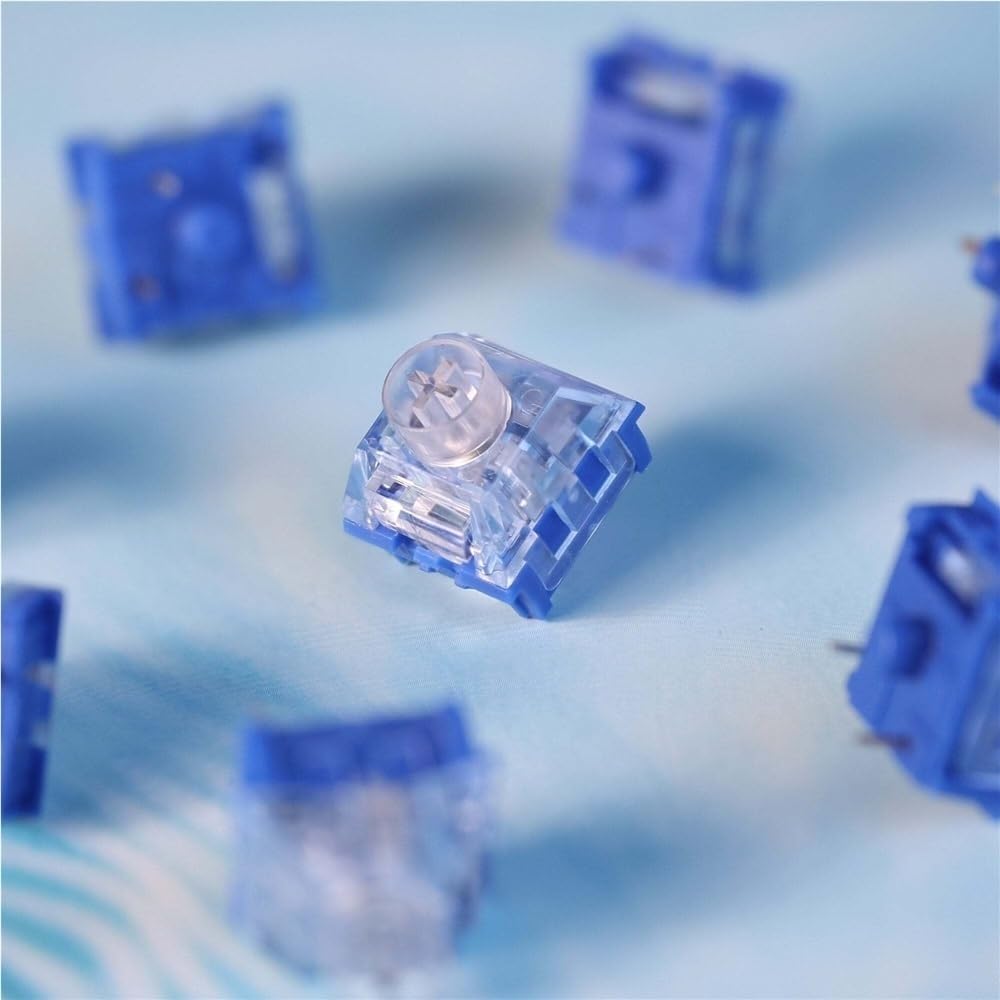 Kailh Deep Sea Silent Pro Box V2 Switch, Interruptor De Teclado Mecánico Prelubricado con Diseño De Whale/Islet(Islet (Linear),90PCS)